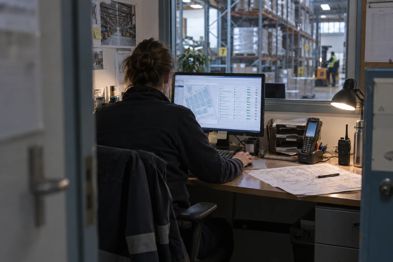 Preparazione di una missione di inventario dalla postazione di magazzino